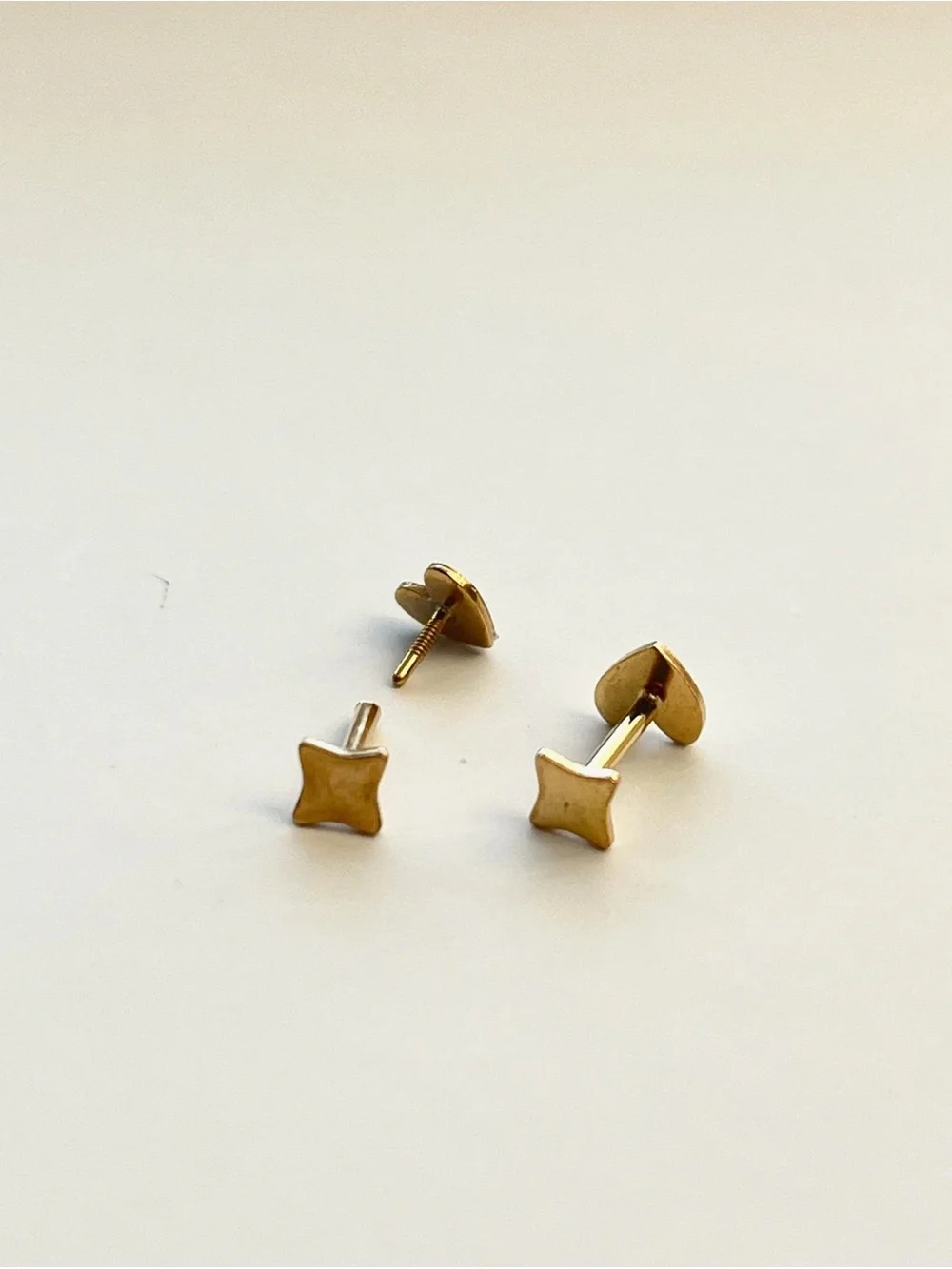 14K Gold Filled Heart Stud Earrings - Minimal Women's Jewelry